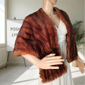 Sidney Frank Furs Vintage Shoulder Wrap Cape Mink Fur One Size